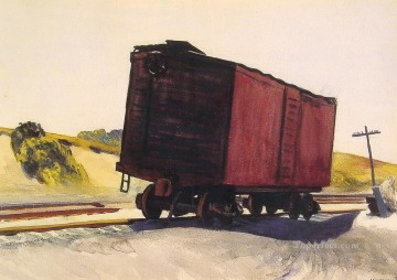  vago arte - Vagón de carga en Truro Edward Hopper